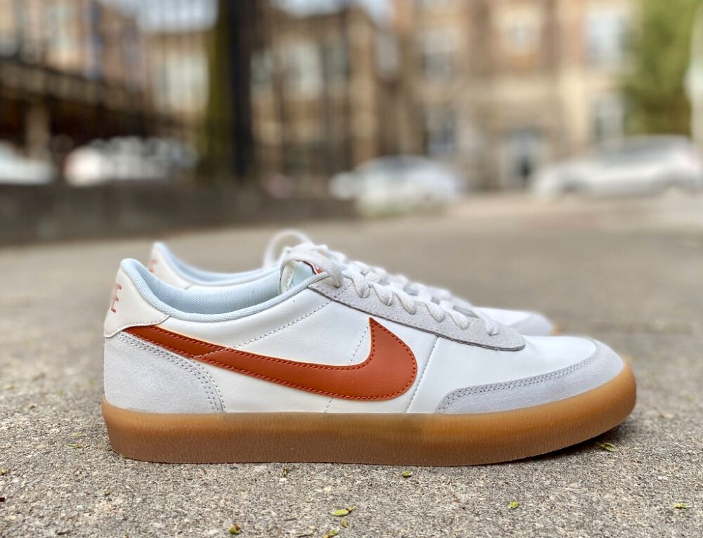 Custom Nike Court Vision White Orange Swoosh Design-shecustomize