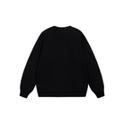 Custom Nike Sweatshirt Black Red Heart Pattern