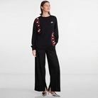 Custom Nike Sweatshirt Black Red With PAnda Pattern