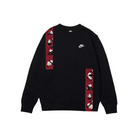 Custom Nike Sweatshirt Black Red With PAnda Pattern