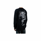 Custom Nike Sweatshirt White Blue Dragon Pattern