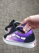 Custom Vans Black Baby Pink Purple Drip Design-shecustomize