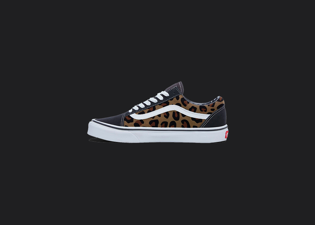 Custom Vans Black Brown Leopard Print-shecustomize