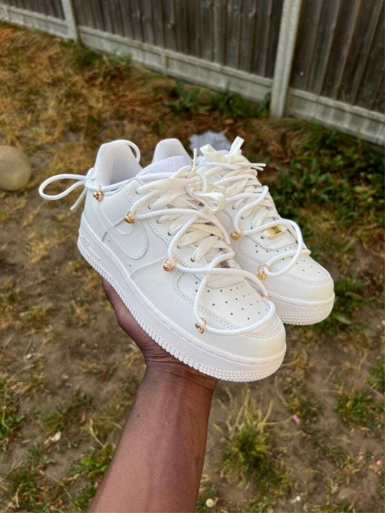 Deconstructed Shoelaces Custom Air Force 1-shecustomize