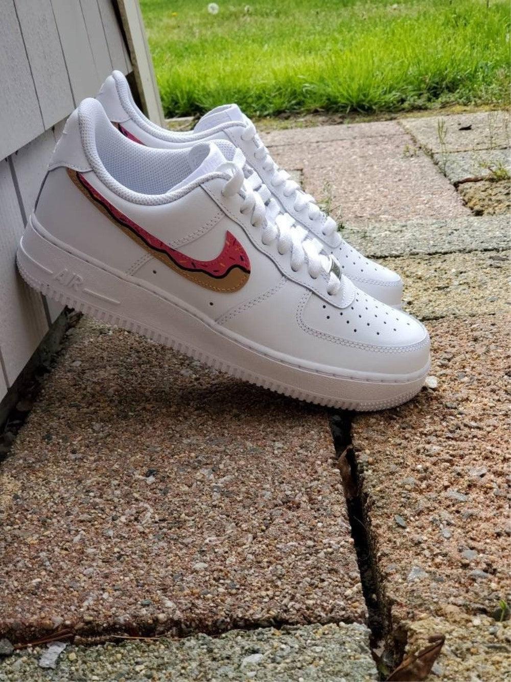 Donut Swoosh Custom Air Force 1-shecustomize