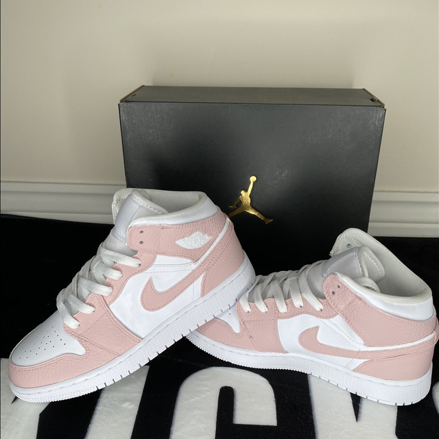 Custom Jordans Pink White