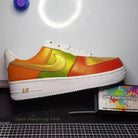 Energetic Orange Green Red Color Custom Air Force 1-shecustomize