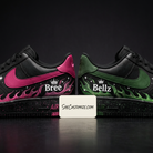 Pink Green Flame Custom Air Force 1-shecustomize
