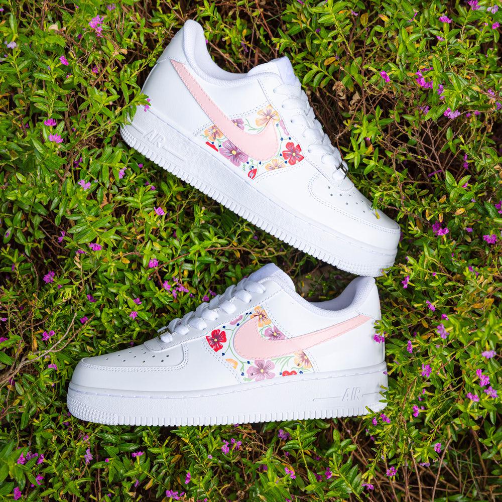 Flowers Air Force 1s Custom Shoes Sneakers-shecustomize