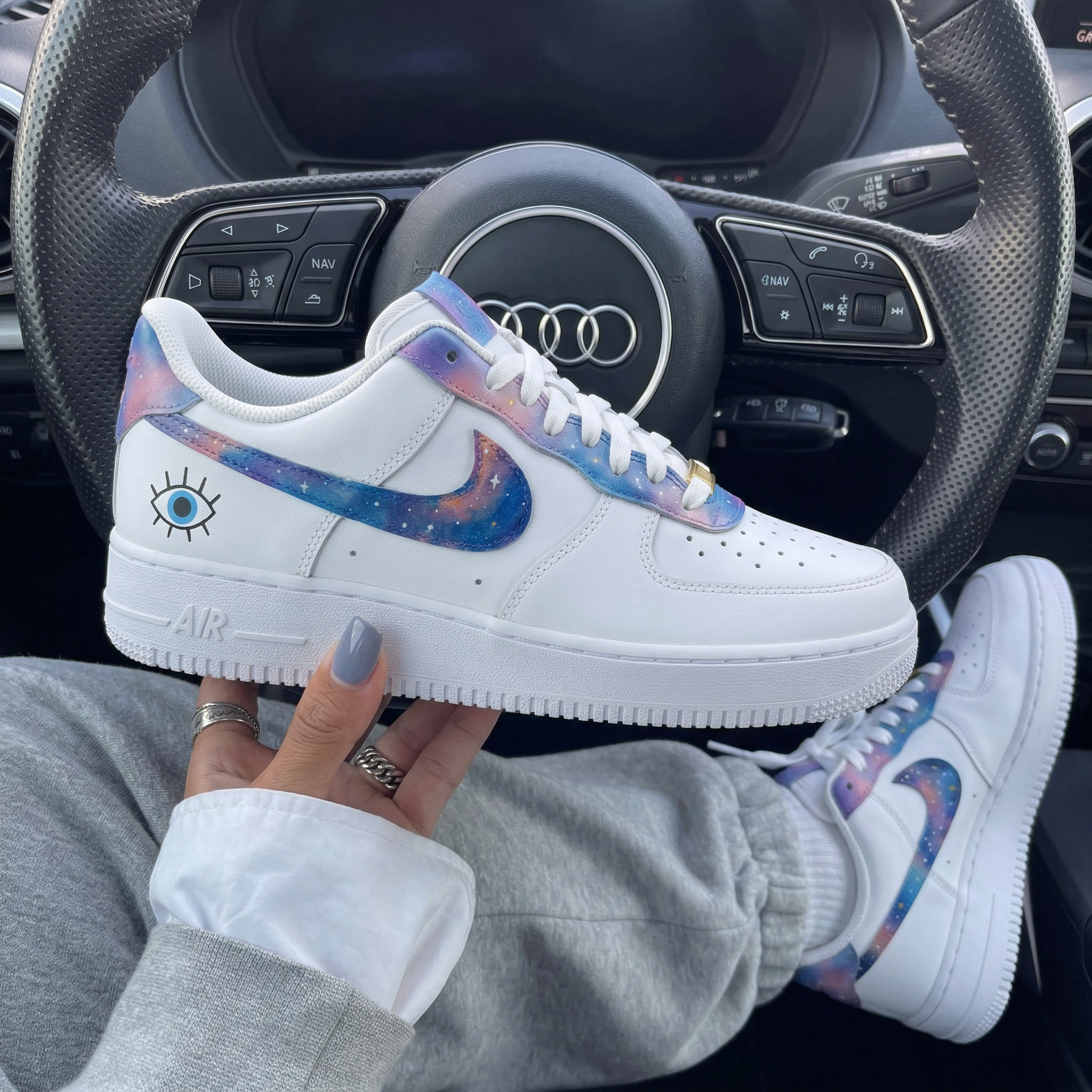 Galaxy Evil Eye Custom Air Force 1-shecustomize