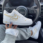 Gold Crack Custom Air Force 1-shecustomize