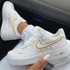 Gold Crack Custom Air Force 1-shecustomize