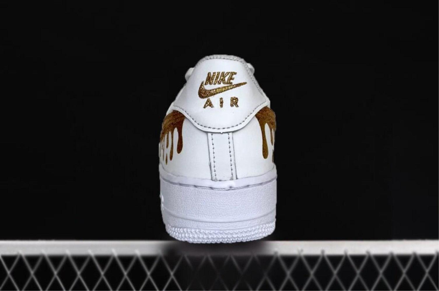 Gold Drip Custom Air Force 1-shecustomize
