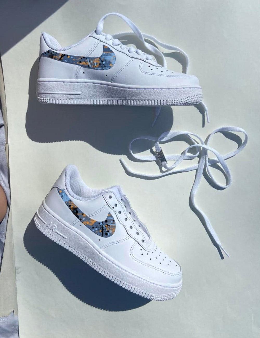 Graffiti Swoosh Custom Air Force 1-shecustomize