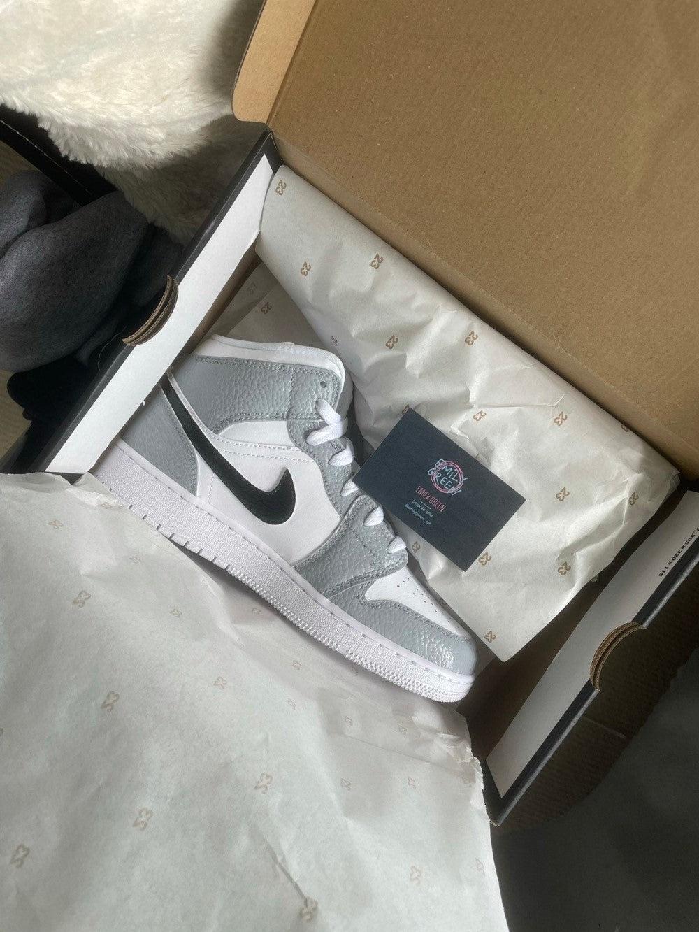 Gray Black Custom Air Jordan 1-shecustomize