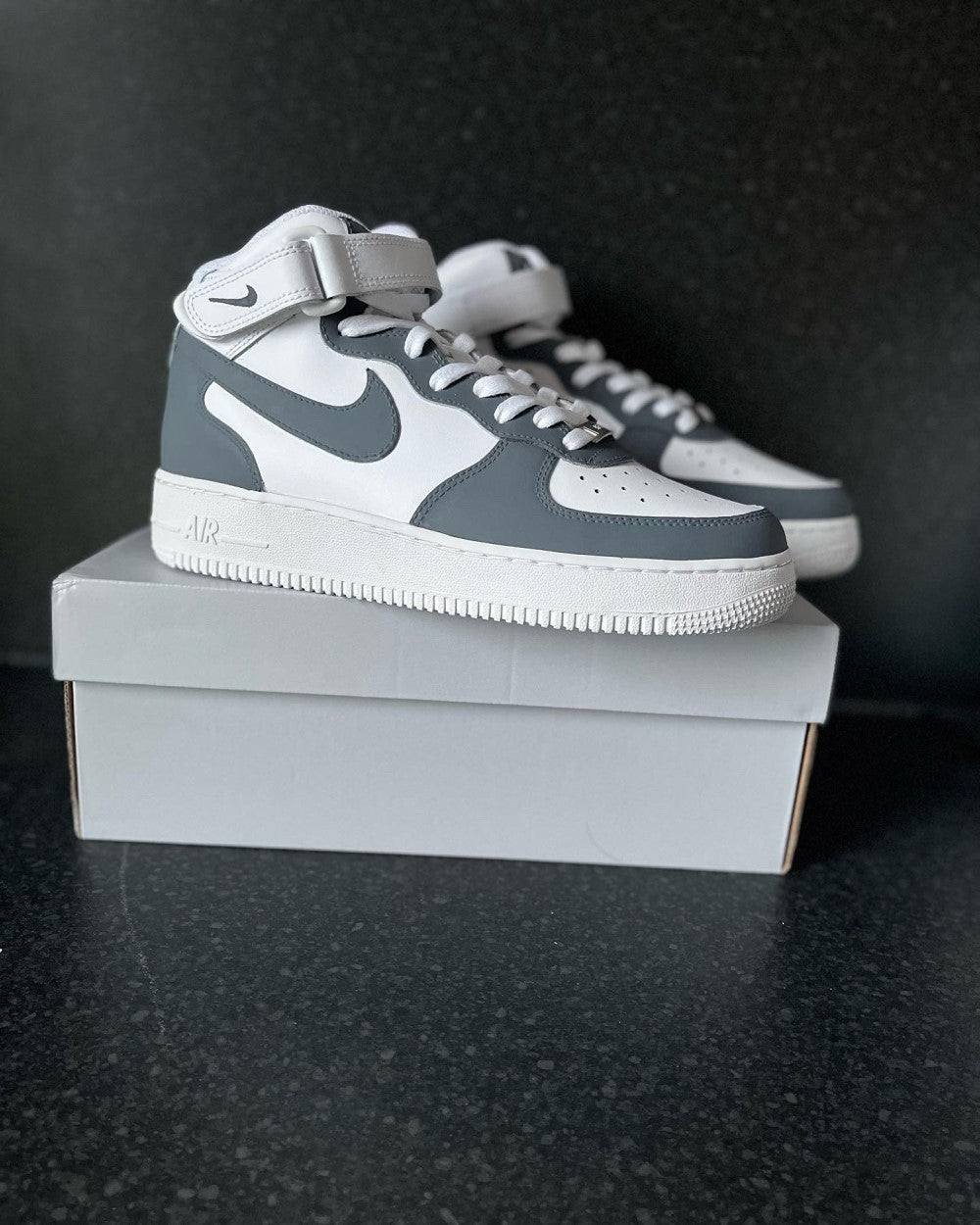 Gray Custom Air Force 1-shecustomize