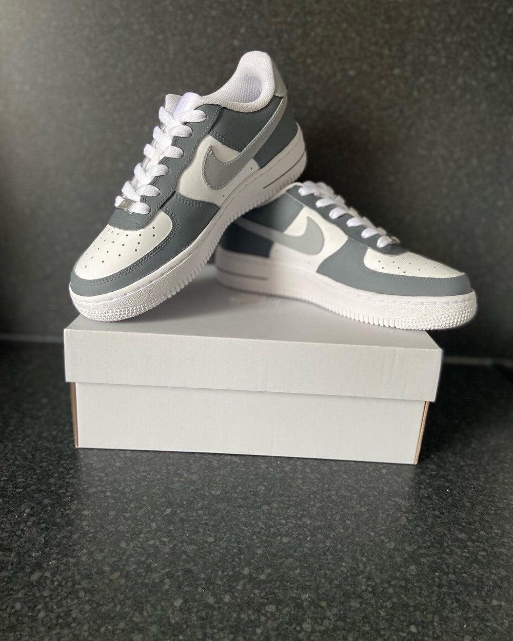 Gray Custom Air Force 1-shecustomize