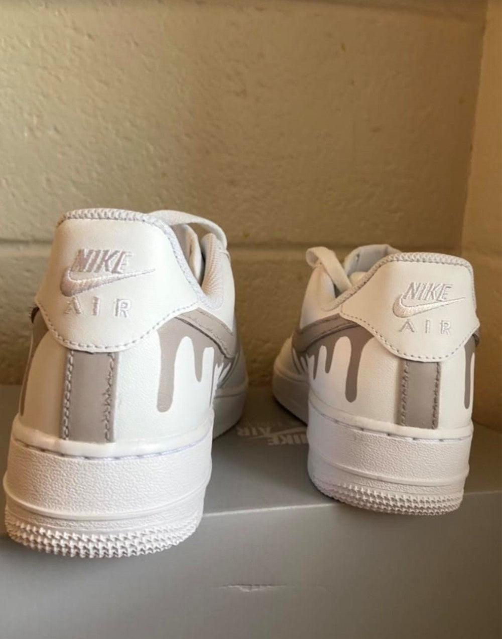 Gray Drip Custom Air Force 1-shecustomize