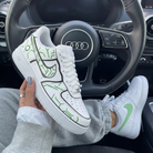Green Black Circuit Pattern Custom Air Force 1-shecustomize