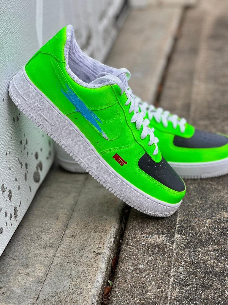 Green Black Custom Air Force 1-shecustomize