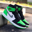 Green Black White Custom Air Jordan 1-shecustomize