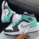 Green Black White Donut Custom Air Jordan 1-shecustomize