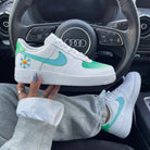 Green Blue Flower Custom Air Force 1-shecustomize