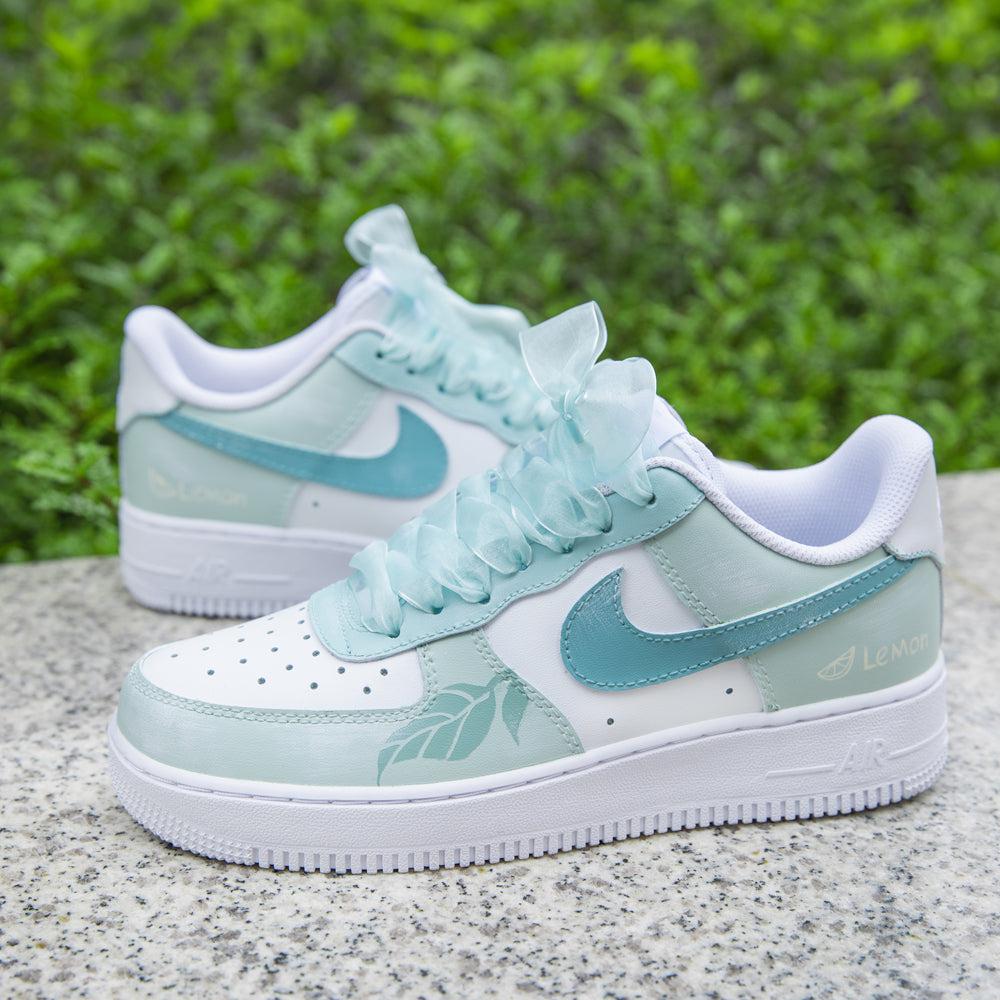 Green Butterfly Leaves Air Force 1s Custom Shoes Sneakers-shecustomize