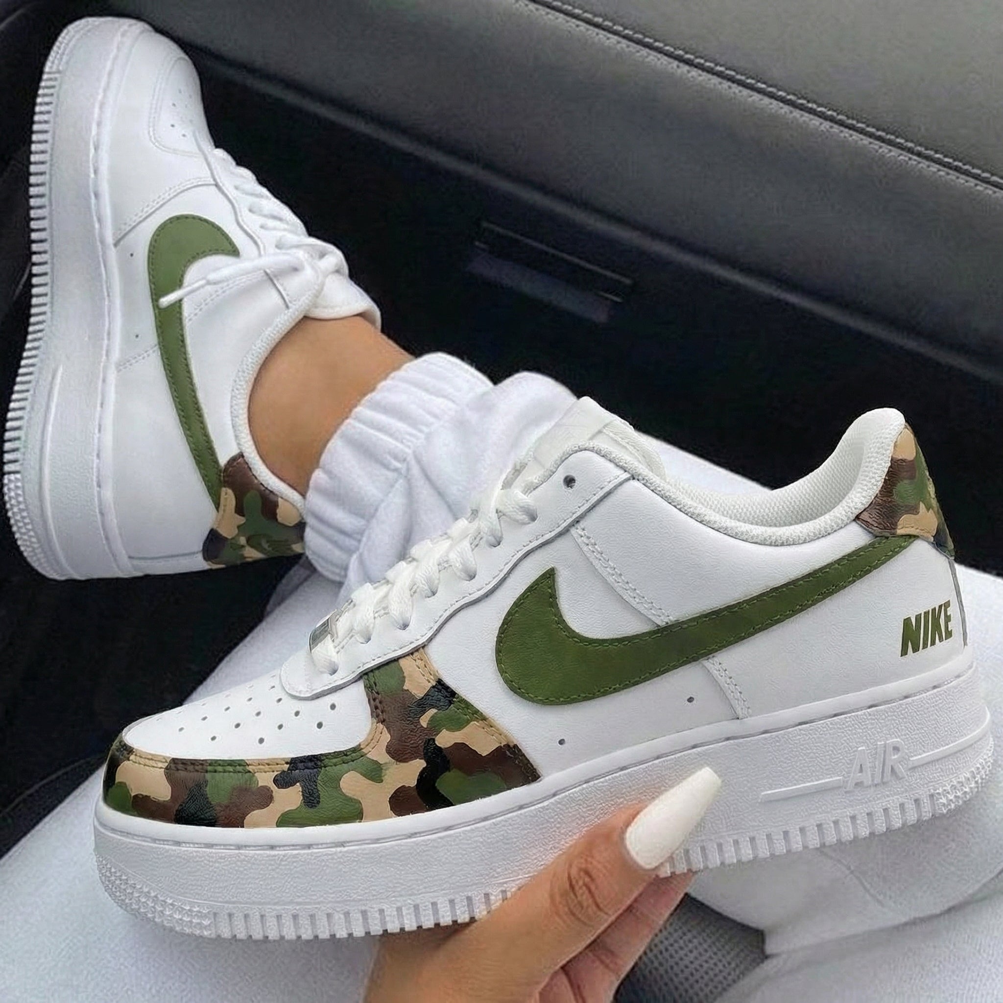 Green Camo Custom Air Force 1-shecustomize