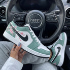 Green Cherry Blossoms Custom Air Jordan 1-shecustomize