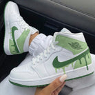Green Drip Custom Air Jordan 1-shecustomize
