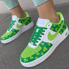Green Lime Clover Custom Air Force 1-shecustomize