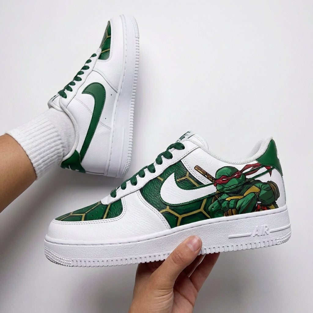 Green Ninja Turtles Custom Air Force 1-shecustomize