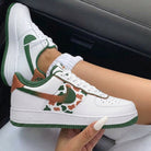 Green Orange Cow Print Custom Air Force 1-shecustomize