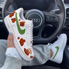 Green Orange Tiger Print Custom Air Force 1-shecustomize