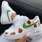 Green Orange Tiger Print Custom Air Force 1-shecustomize