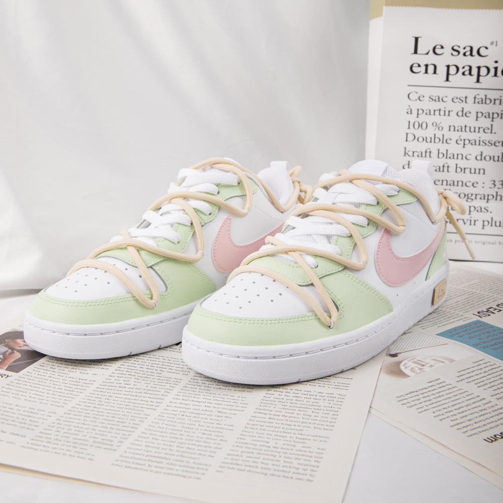 Green Pink Nike Count Custom Shoes Sneakers-shecustomize