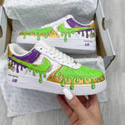 Green Purple Gold Drip Mardi Gras Custom Air Force 1-shecustomize