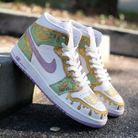 Green Purple Gold Mardi Gras Custom Air Jordan 1-shecustomize