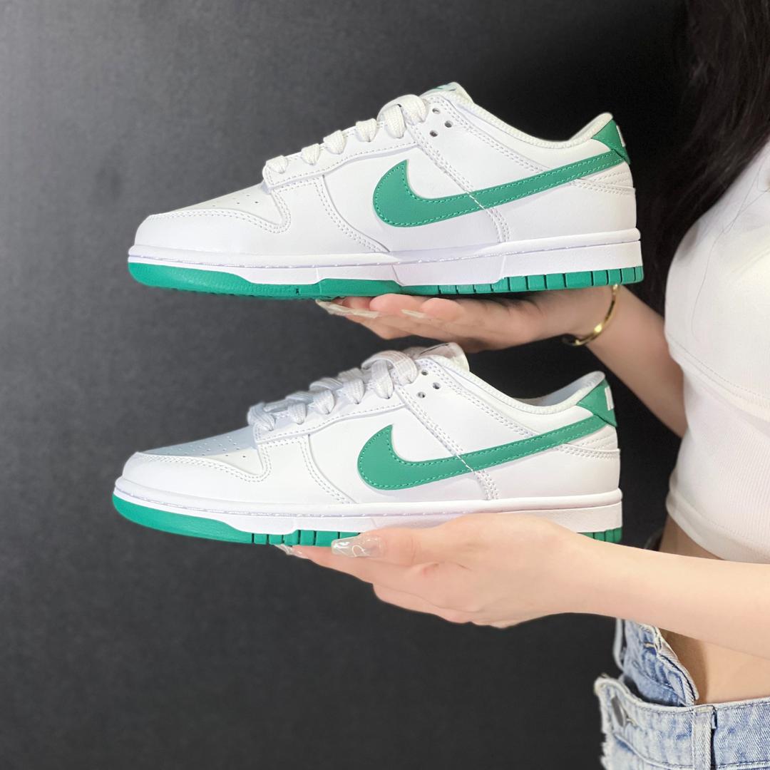 Green White Custom Nike Dunk-shecustomize