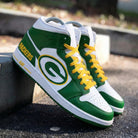 Green White Yellow Packers Logo Custom Air Jordan 1-shecustomize