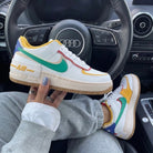 Green Yellow Red Blue Multi Color Shadow Custom Air Force 1-shecustomize
