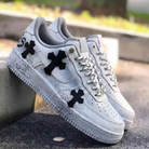 Grey Black Cross Custom Air Force 1-shecustomize