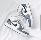 Grey Black Swoosh Custom Air Jordan 1-shecustomize