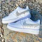 Grey Drip Custom Air Force 1-shecustomize