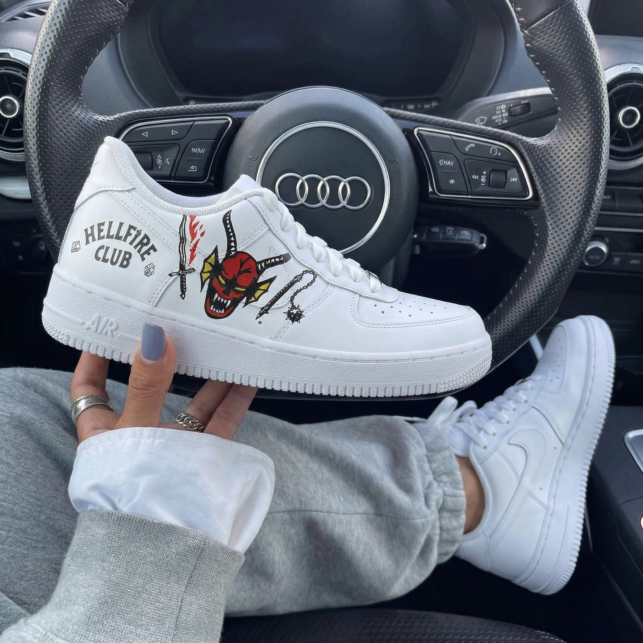 Hellfire Club Devil Sword Chain Custom Air Force 1-shecustomize