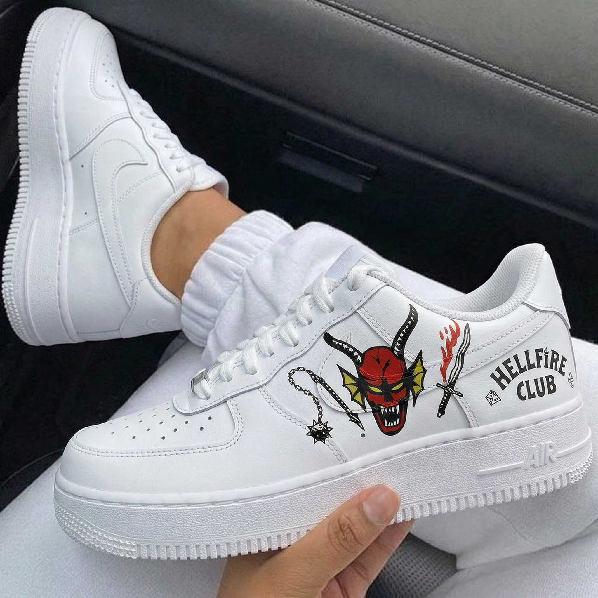 Hellfire Club Devil Sword Chain Custom Air Force 1-shecustomize