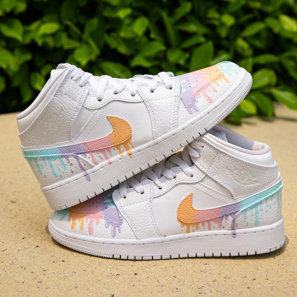 Ice Cream Colorful Drip Air Force 1s Custom Shoes Sneakers-shecustomize