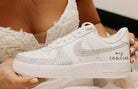 Diamond Customized Name Wedding Shoes Custom Air Force 1-shecustomize