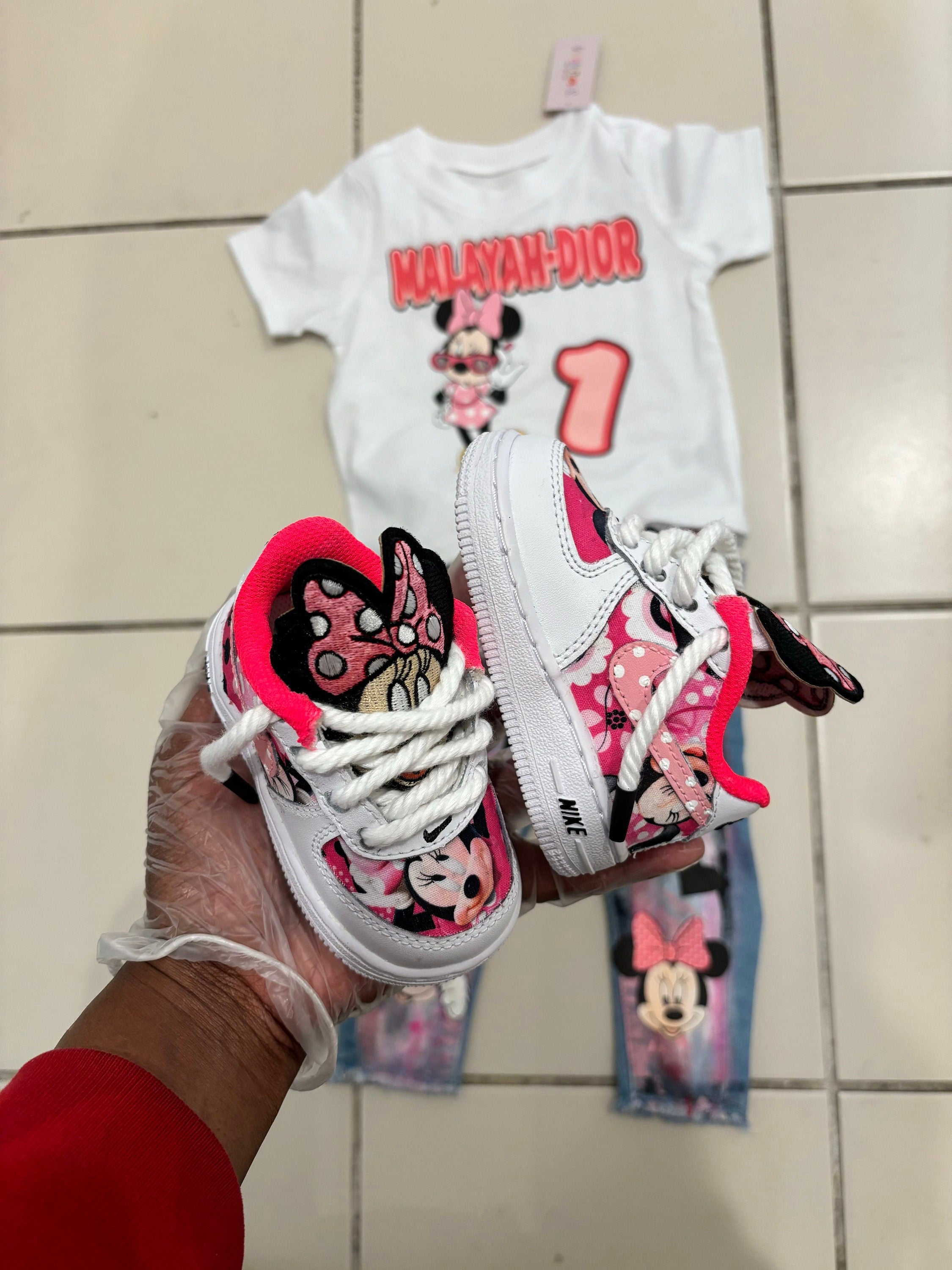 Pink Cartoon Custom Air Force 1-shecustomize